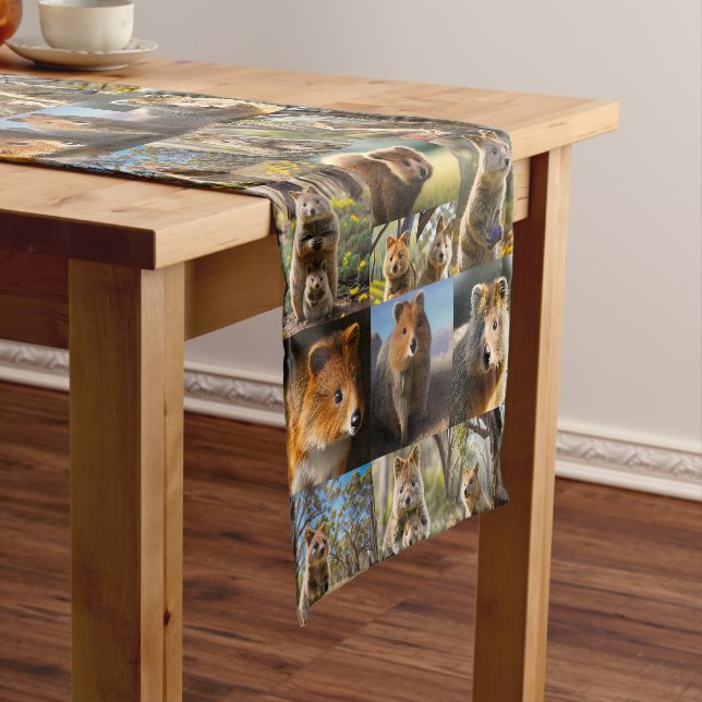 Quokka Photo Collage,  Short Table Runner (In Situ)