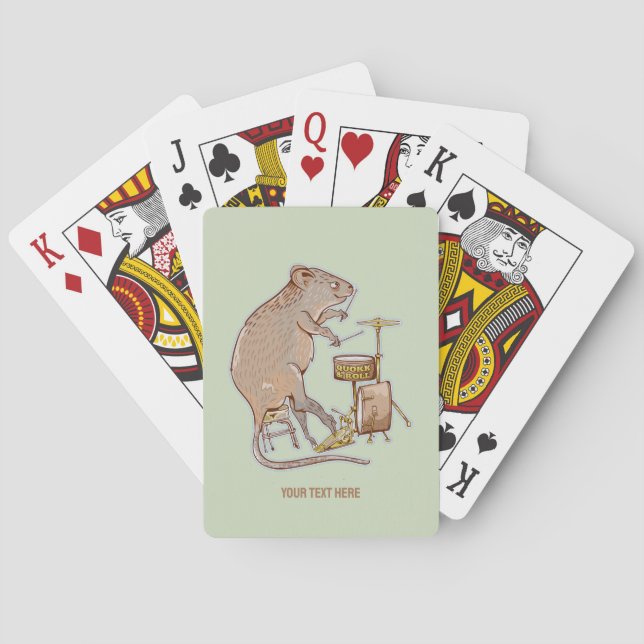 Quokka Playing Drums Cards (Back)