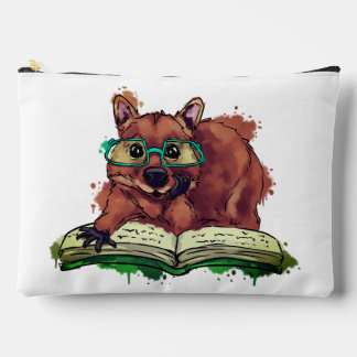 Quokka reading book accessory pouch