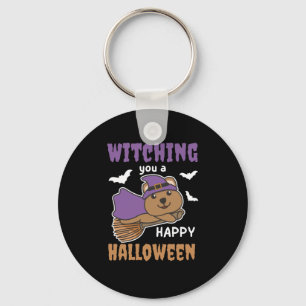 Quokka Witch Witches Witching You A Happy Keychain
