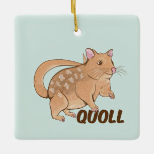 Quoll Australian Marsupial  Ceramic Ornament