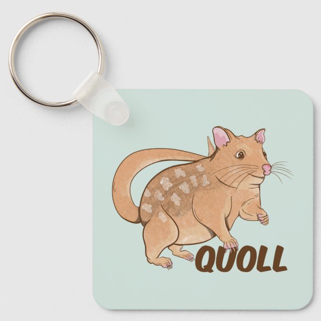 Quoll Australian Marsupial  Keychain (Front)
