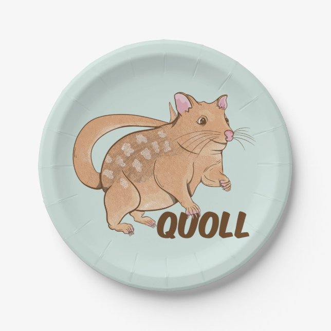 Quoll Australian Marsupial  Paper Plate (Front)