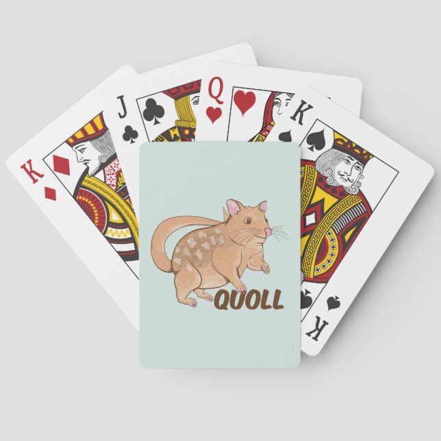 Quoll Australian Marsupial  Playing Cards (Back)