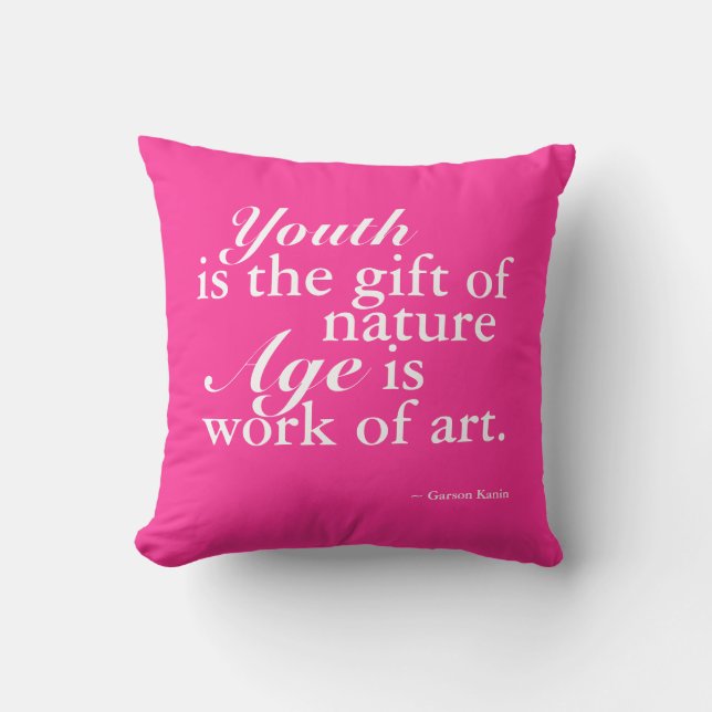 Quotable Decorative Throw Pillow (Front)