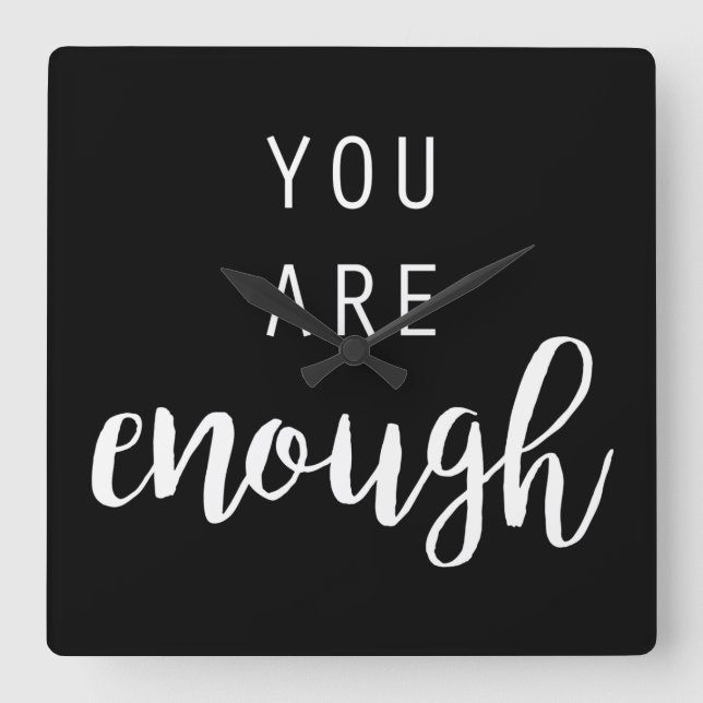 Quotable III Square Wall Clock (Front)