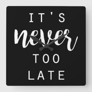 Quotable IV Square Wall Clock