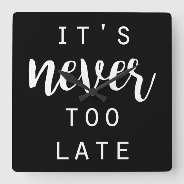 Quotable IV Square Wall Clock (Front)