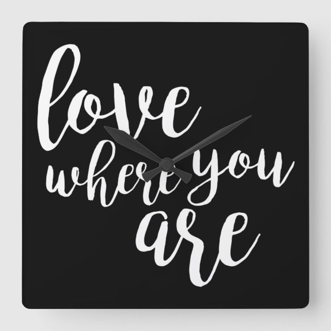 Quotable V Square Wall Clock (Front)