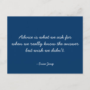 Quotable Wisdom - Observations and Advice Postcard