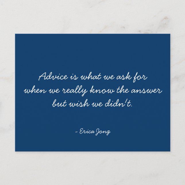 Quotable Wisdom - Observations and Advice Postcard (Front)