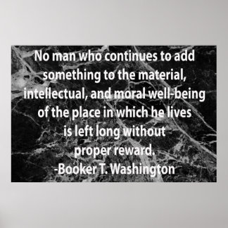 Quotation from Booker T. Washington Poster