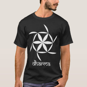 Quotdharmaquot Wheel India Yoga Style Sanskrit Min T-Shirt