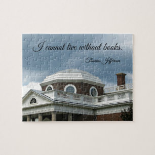 Quote about Books by Thomas Jefferson Jigsaw Puzzle