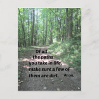 Quote about nature's paths.