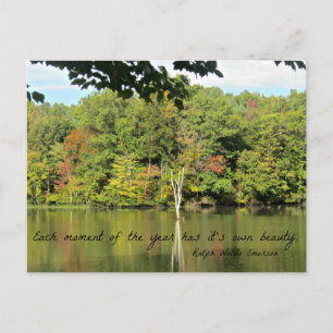 Quote about seasons by R.W. Emerson Postcard