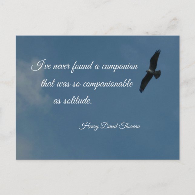 Quote about Solitude Postcard (Front)