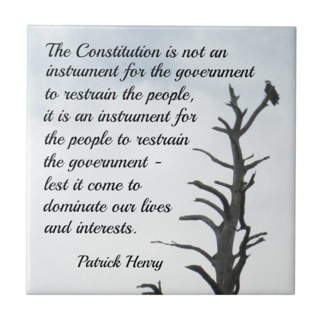 Quote about the Constitution by P. Henry Tile (Front)