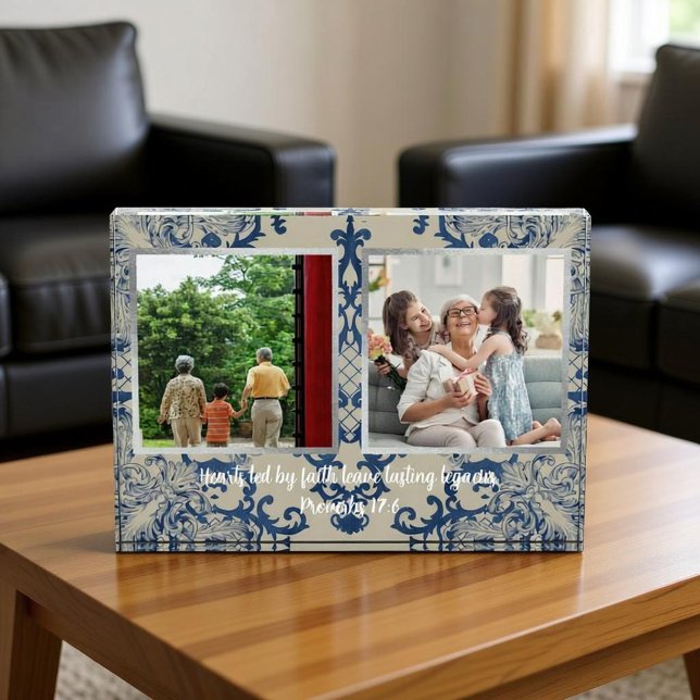 Quote and Bible Verse Vintage Pattern Photo Block (Creator Uploaded)