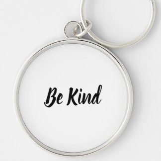 Quote Be Kind Cute Typography Button Keychain