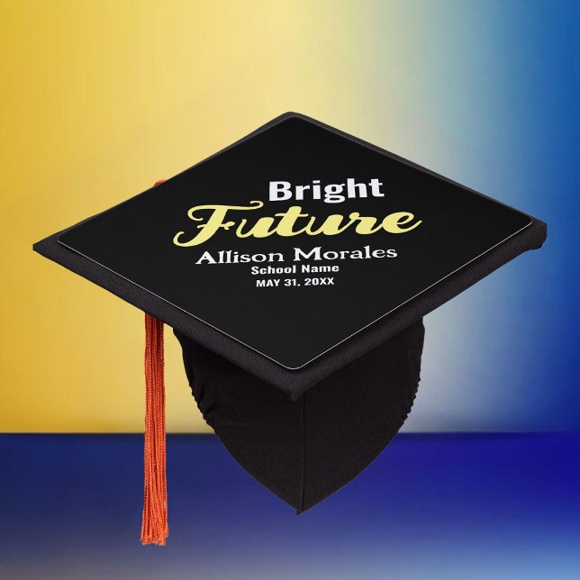 Quote Bright Future Class of 2024 Graduation Cap Topper (Creator Uploaded)