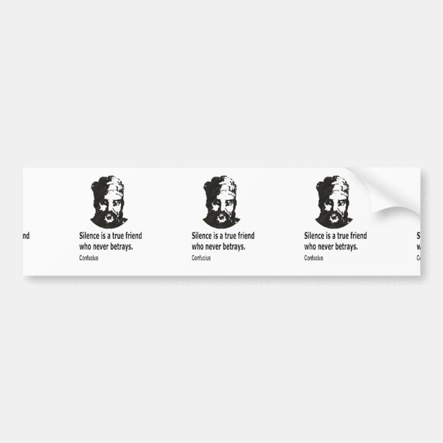 Quote By Confucius Bumper Sticker (Front)