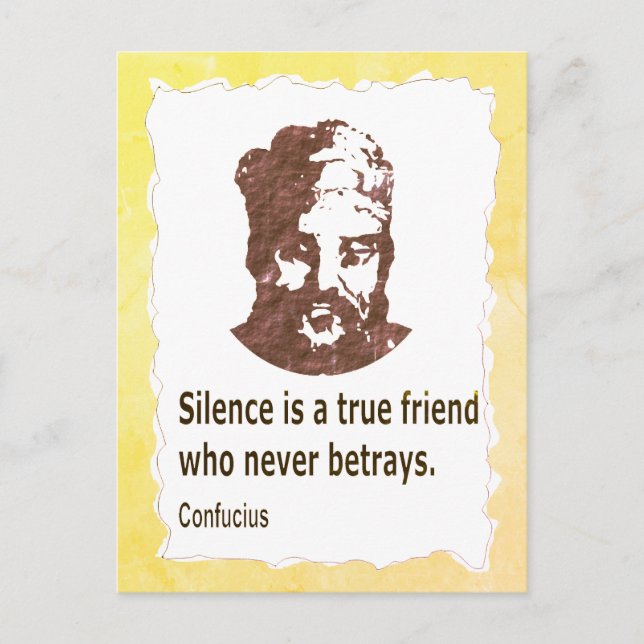 Quote By Confucius Old Torn Paper Texture Postcard (Front)