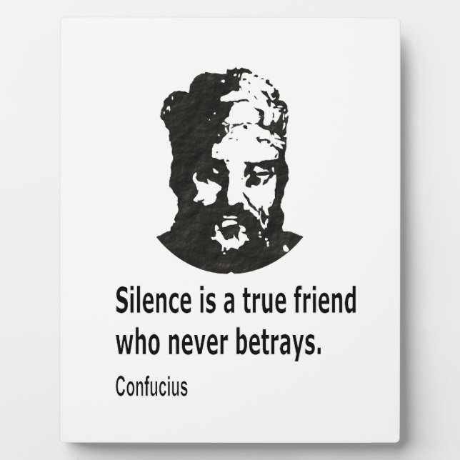Quote By Confucius Plaque (Front)