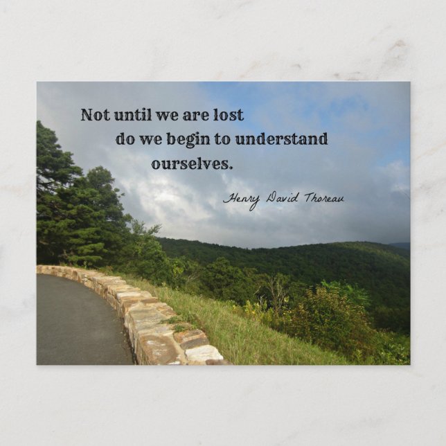 Quote by Henry David Thoreau about understanding. Postcard (Front)