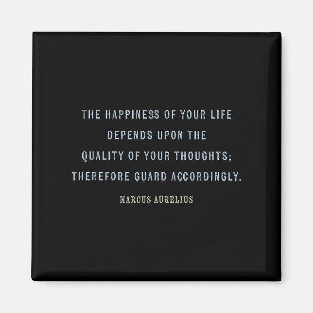 Quote By Marcus Aurelius, Mindset Motivational Quo Magnet (Front)
