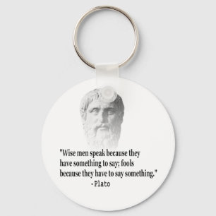 Quote By Plato Keychain