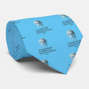 Quote By Plato On Blue Neck Tie