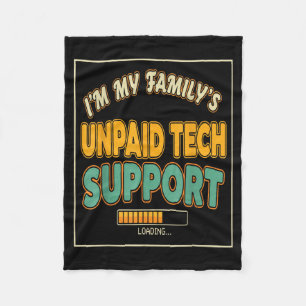 Quote Computer Engineer I'm My Family's Unpaid Tec Fleece Blanket