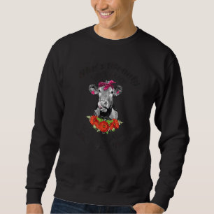 Quote Cow Design For Beauty And Grace Cowgirls Gir Sweatshirt