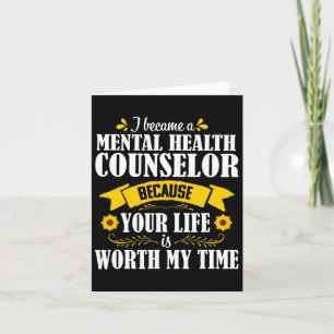 Quote Cute Mental Health Counsellor Counseling Card