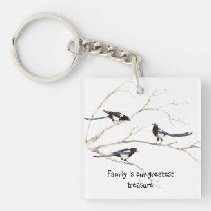 Quote de famille Monogramme personnalisée Magpie B