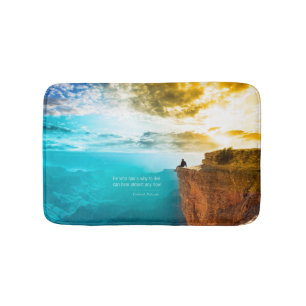 Quote Friedrich Nietzsche Nature Adventure Nature Bath Mat