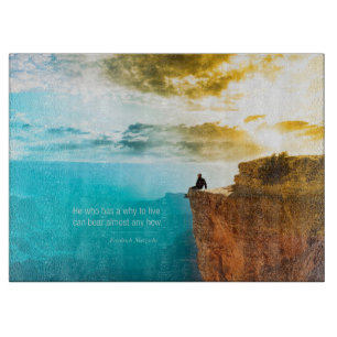 Quote Friedrich Nietzsche Nature Adventure Nature Cutting Board