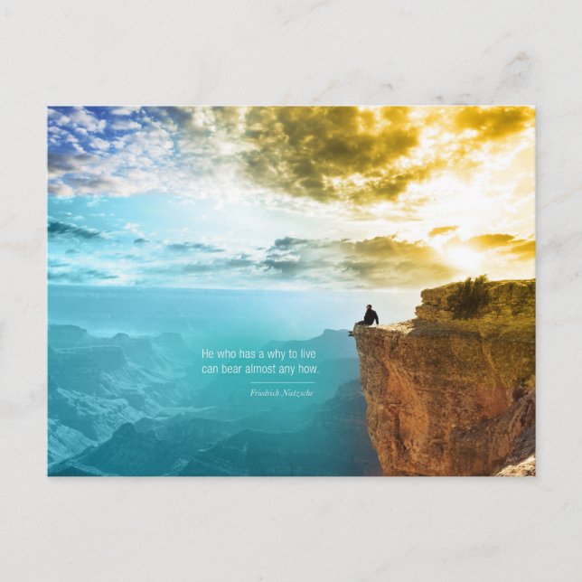 Quote Friedrich Nietzsche Nature Adventure Nature Postcard (Front)