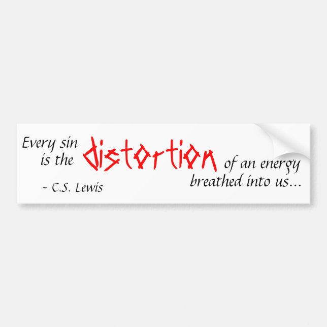 Quote from C.S. Lewis Bumper Sticker (Front)