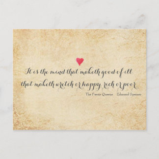 Quote from Edmund Spenser poem Postcard