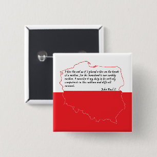 Quote From Pope John Paul II 2 Inch Square Button