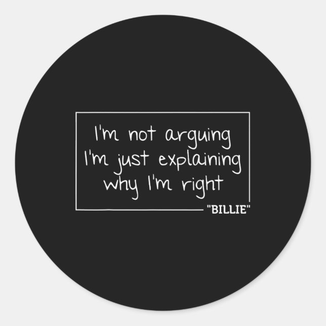 Quote Funny Birthday Personalized Name Gift Idea  Classic Round Sticker (Front)