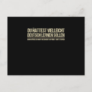 Quote-Funny German Speaker Deutschland Quote Announcement Postcard