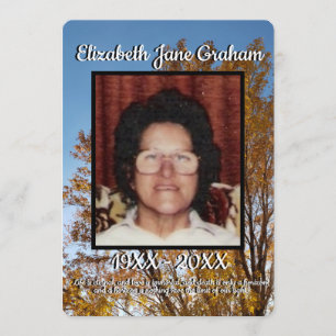 Quote Golden Leaf Fall Tree Background Funeral Program