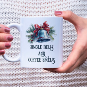 Quote I Pine Branches and Bell Christmas Coffee Mug