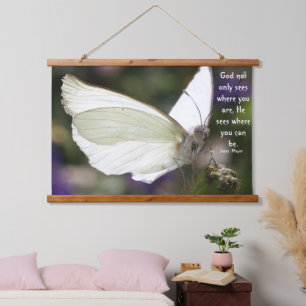 Quote Inspirational Butterfly Wall Hanging Hanging Tapestry