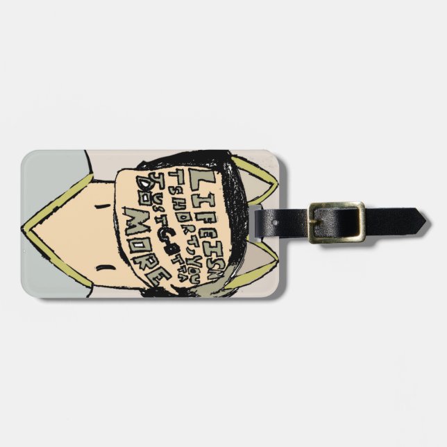 Quote life is short luggage tag (Front Horizontal)