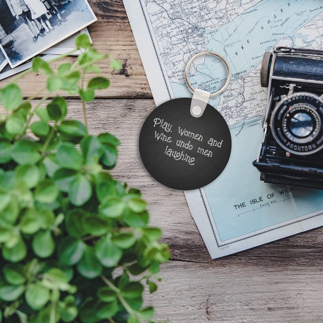 Quote minimalist grey funny  keychain (Creator Uploaded)