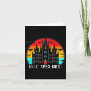 Quote Night Gives Birth - Vampire Castle Graphic Card